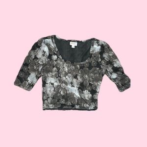y2k floral crop top
